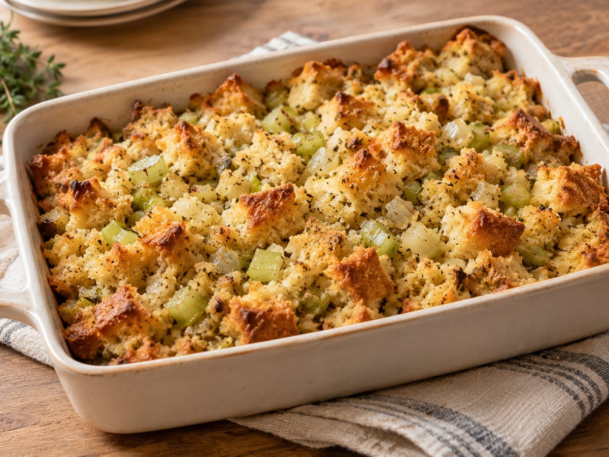 Bread and celery stuffing
